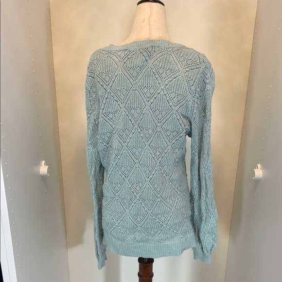 LOFT Soft Blue Scoop Neck Sweater - Picture 5 of 6